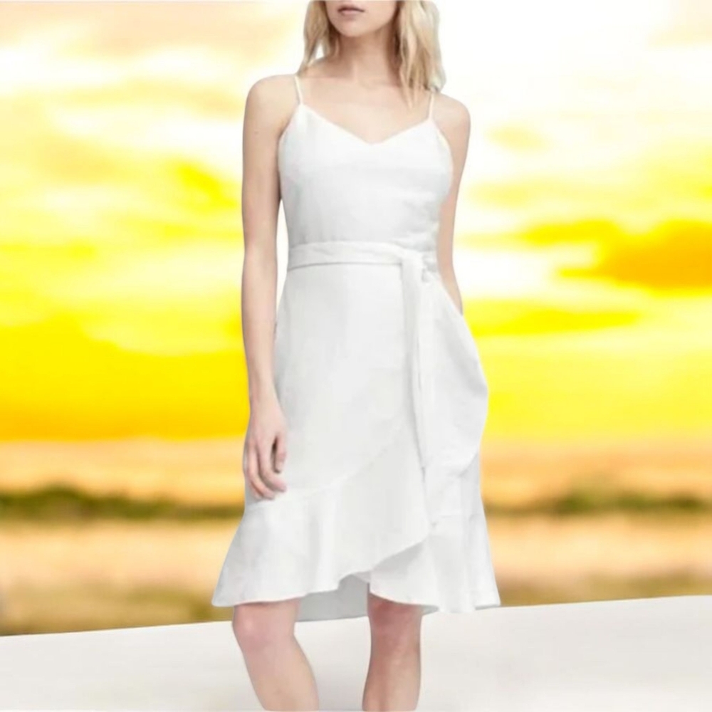 Banana Republic Cream Asymmetrical Dress